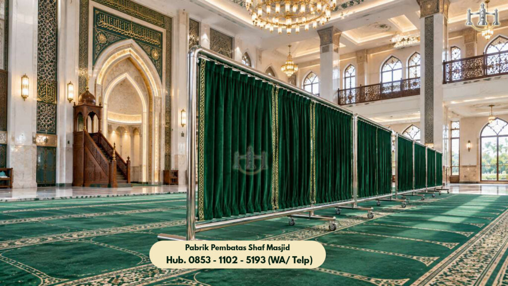 Hijab Masjid Stainless Brangsong, Tampilan Kilap Mirror Elegan Mempercantik Interior Tempat Ibadah