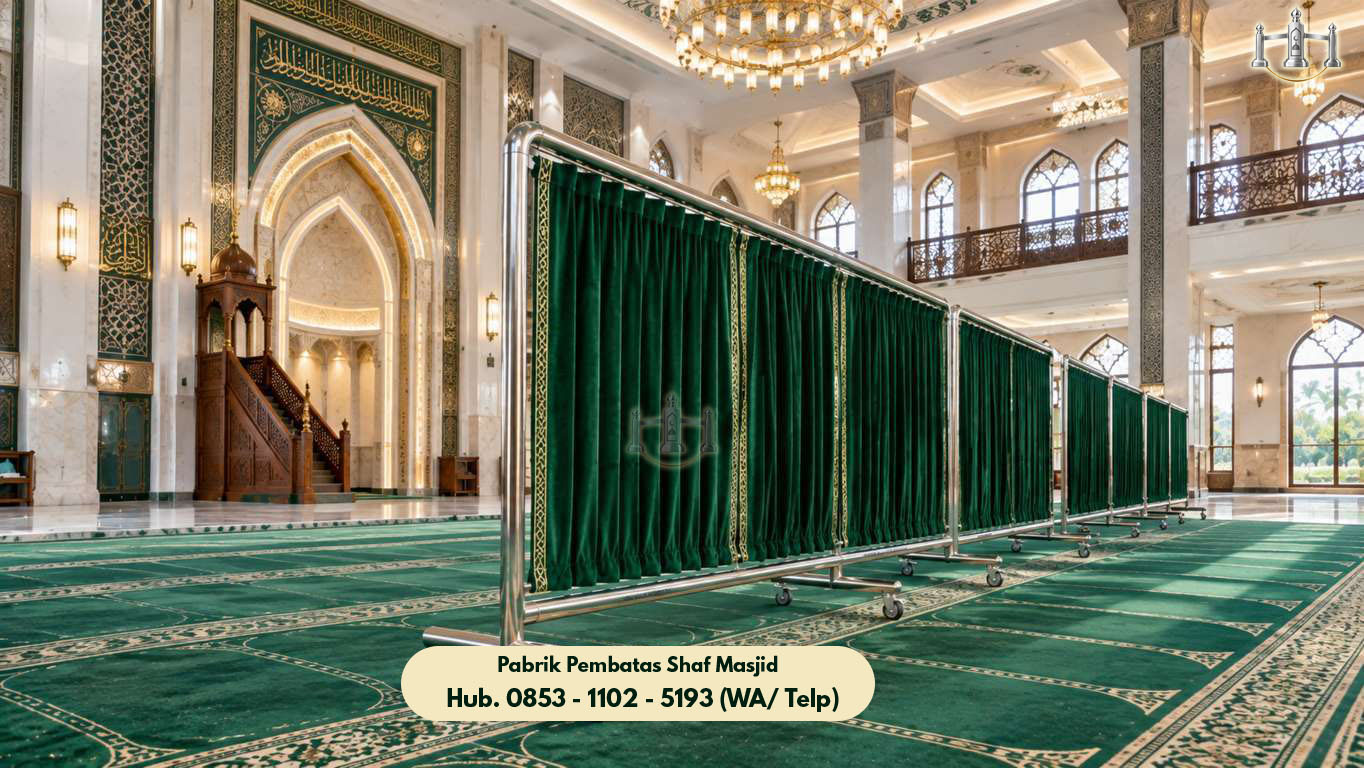Pembatas Shaf Masjid Stainless Steel Ayah