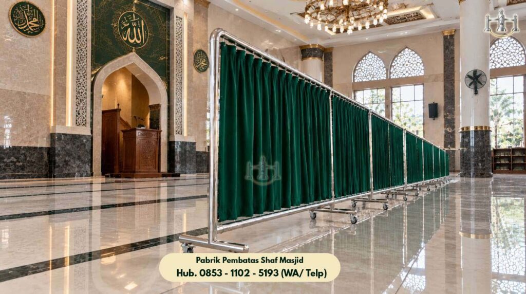 Partisi Shaf Masjid Batang, Produk Pembatas Shaf Stainless Steel Masjid