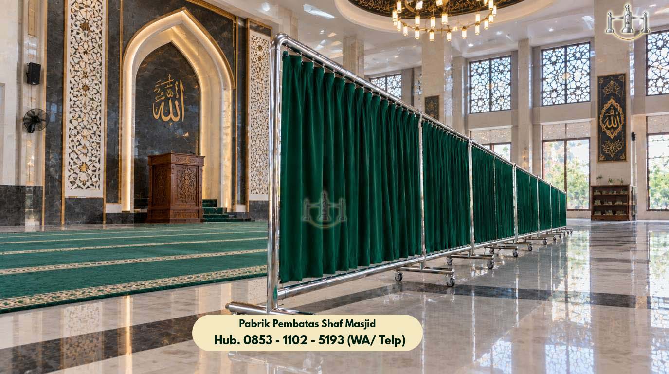 Pembatas Shaf Stainless Bayat, Pembatas Shaf Stainless Steel Masjid & Musholla