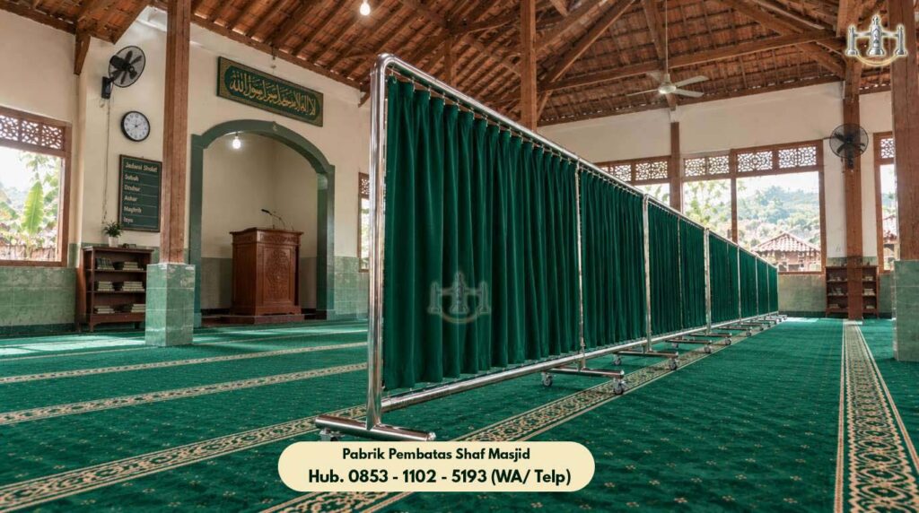 Hijab Masjid Stainless Brangsong, Produk Pembatas Shaf Stainless Steel Masjid