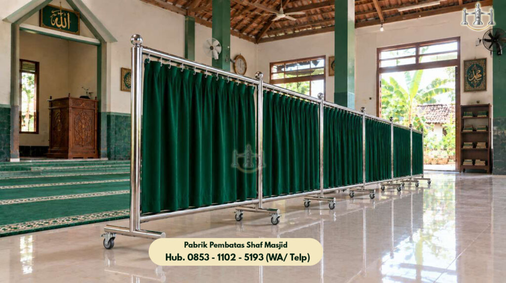 Hijab Masjid Stainless Brangsong, Penataan Ruang Shalat yang Rapi dan Nyaman untuk Jamaah