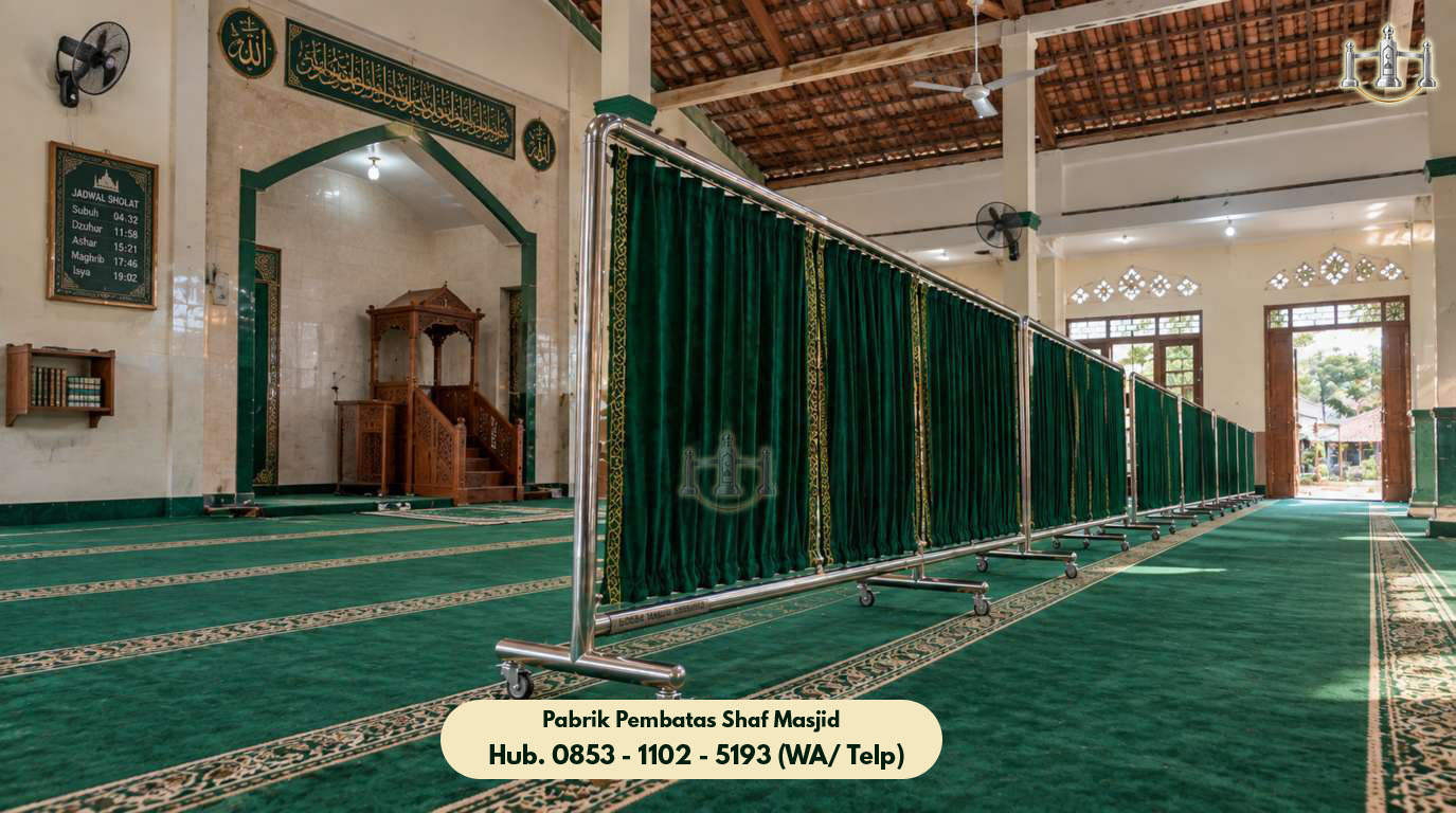 Pembatas Shaf Masjid Stainless Steel Banjarejo