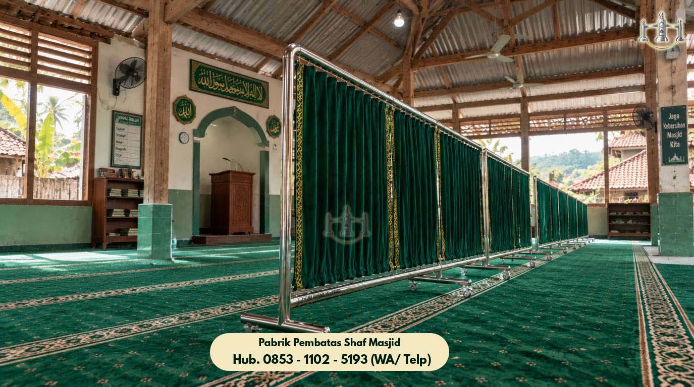 Pembatas Shaf Masjid Stainless Steel Bagelen