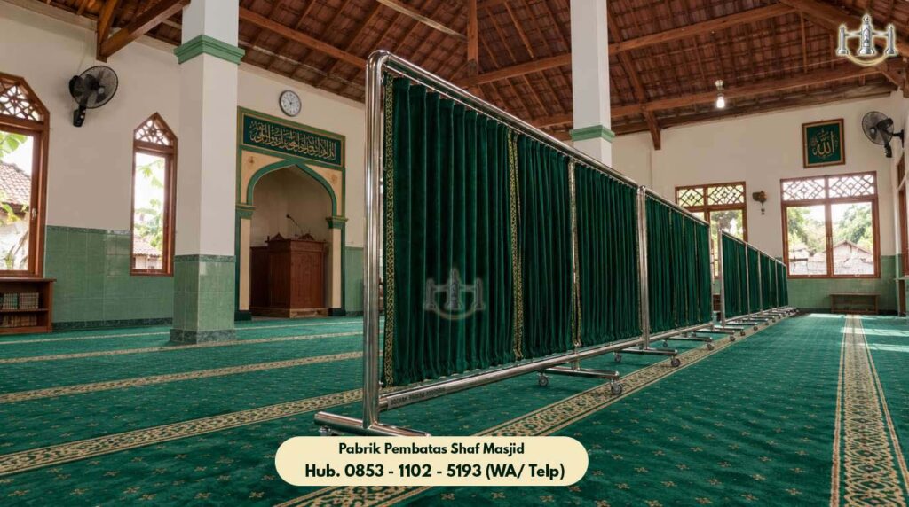 Partisi Shaf Masjid Binangun, Produk Pembatas Shaf Stainless Steel Masjid
