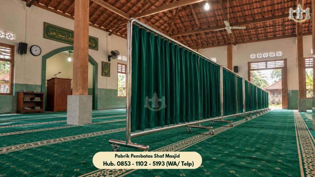 Partisi Shaf Masjid Binangun, Produk Pembatas Shaf Stainless Steel Masjid