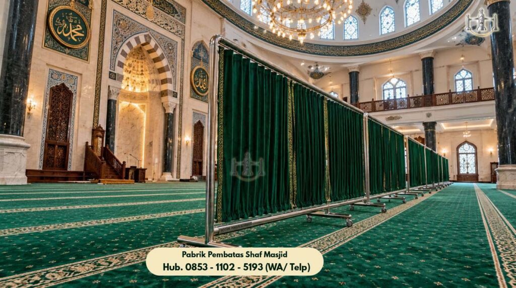 Partisi Shaf Masjid Binangun, Produk Pembatas Shaf Stainless Steel Masjid