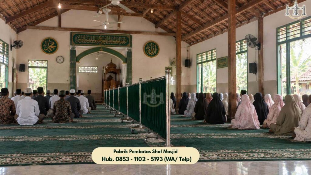 Partisi Shaf Masjid Batang, Produk Pembatas Shaf Stainless Steel Masjid